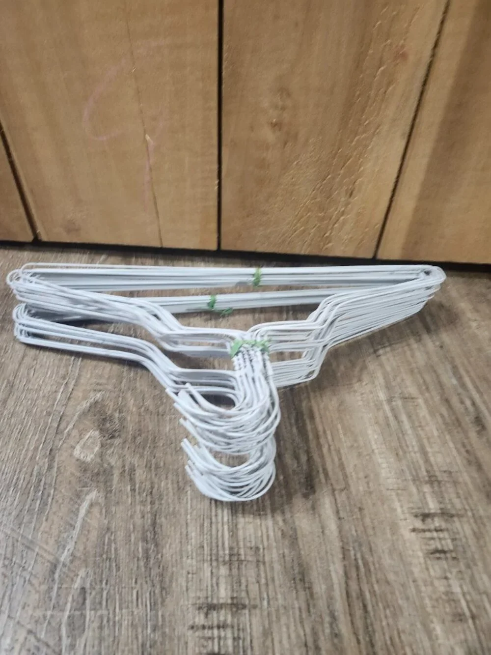 48 white wire clothes hangers